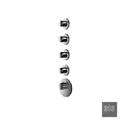 Almar High Flow Round Термостат для душа, внешняя часть на 4 потребит, цвет: 316 brushed gun metal E180034.GM316