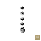 Almar High Flow Round Термостат для душа, внешняя часть на 4 потребит., цвет: 316 brushed high brass E180034.HB316