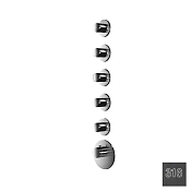 Almar High Flow Round Термостат для душа, внешняя часть на 5 потр., цвет: 316 brushed absolute black E180035.AB316