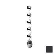 Almar High Flow Round Термостат для душа, внешняя часть на 5 потреб, цвет: matt black E180035.MB