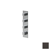 Almar High Flow Square Термостат для душа, внешняя часть на 3 потребителя, цвет: polished deep black E180063.DB