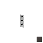 Almar High Flow Square Термостат для душа, внешняя часть на 2 потребителя, цвет: polished deep black E180072.DB