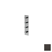 Almar High Flow Square Термостат для душа, внешняя часть на 3 потребителя, цвет: polished deep black E180073.DB