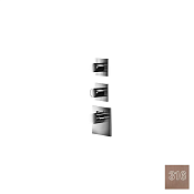 Almar High Flow Square Термостат для душа, внешняя часть на 2 потреб., цвет: 316 PVD brushed copper E180082.CO316