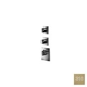 Almar High Flow Square Термостат для душа, внешняя часть на 2 потреб., цвет: 316 brushed high brass E180082.HB316