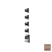 Almar High Flow Square Термостат для душа, внешняя часть на 4 потреб., цвет: 316 PVD brushed copper E180084.CO316