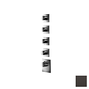 Almar High Flow Square Термостат для душа, внешняя часть на 4 потреб., цвет: PVD polished deep black E180084.DB