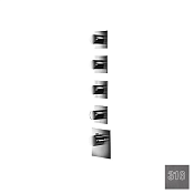 Almar High Flow Square Термостат для душа, внешняя часть на 4 потреб., цвет: 316 brushed gun metal E180084.GM316