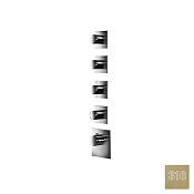 Almar High Flow Square Термостат для душа, внешняя часть на 4 потреб., цвет: 316 brushed high brass E180084.HB316