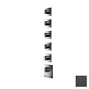 Almar High Flow Square Термостат для душа, внешняя часть, 5 потреб., цвет: brushed absolute black E180085.AB