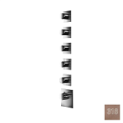 Almar High Flow Square Термостат для душа, внешняя часть на 5 потреб., цвет: 316 PVD brushed copper E180085.CO316