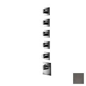 Almar High Flow Square Термостат для душа, внешняя часть на 5 потребителей, цвет: brushed gun metal E180085.GM