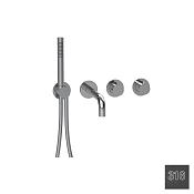 Almar Modular Round Термостат для ванны с изливоми душем, внешняя, цвет: 316 brushed absolute black E180135.AB316