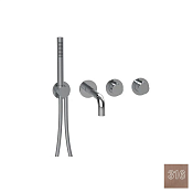 Almar Modular Round Термостат для ванны с изливомидушем, внешняя часть, цвет: 316 brushed copper E180135.CO316