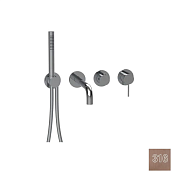 Almar Modular Round Смеситель для ванны с изливом и душем, внешняя часть, цвет: 316 brushed copper E180143.CO316