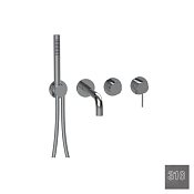 Almar Modular Round Смеситель для ванны: излив, душ, внешняя часть, цвет: 316 brushed gun metal E180143.GM316