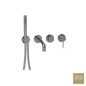 Almar Modular Round Смеситель для ванны: излив, душ, внешняя часть, цвет: 316 PVD brushed high brass E180143.HB316