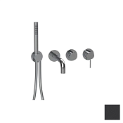 Almar Modular Round Смеситель для ванны с изливом и ручнымдушем, внешняя часть, цвет: matt black E180143.MB