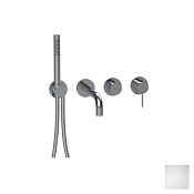 Almar Modular Round Смеситель для ванны с изливом и ручнымдушем, внешняя часть, цвет: matt white E180143.MW