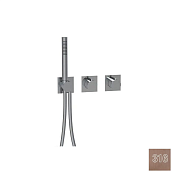 Almar Modular Square Термостат для душа, внешняя часть на 2-3 потребителя, цвет: 316 brushed copper E180183.CO316