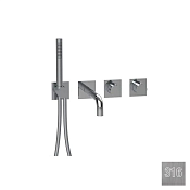 Almar Modular Square Термостат для ванны, излив,душ, внешняя, цвет: 316 brushed stainless steel E180185.316
