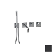 Almar Modular Square Термостат для ванны с изливомиручнымдушем, внешняя часть, цвет: matt black E180185.MB