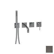 Almar Modular Square Смеситель для ванны с изливом и душем, внешняя часть, цвет: brushed gun metal E180193.GM