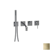 Almar Modular Square Смеситель для ванны с изливом и душем, внешняя часть, цвет: PVD polished gold E180193.GO