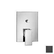 Almar Square Смеситель для душа, внешняя часть на 2 потребителя, цвет: PVD brushed absolute black E186522.AB