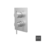 Almar Core Square Смеситель для душа, внешняя часть на 3 потребит., цвет: 316 brushed absolute black E186583.AB316