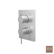 Almar Core Square Смеситель для душа, внешняя часть на 3 потребителя, цвет: 316 PVD brushed copper E186583.CO316