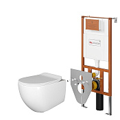 ArtCeram File 2.0 Инсталляция с подвесным унитазом 50x70 см сиденьем, без кнопок, цвет: glossy white 700.101.02