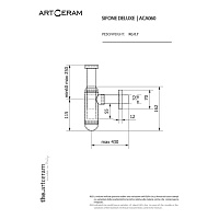 ArtCeram Сифон для раковины латунный, цвет: chrome ACA060 71