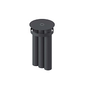 ArtCeram Church Консоль напольная металлическая для раковины d39x71h см, цвет: matt black ACA085 17