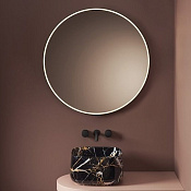 ArtCeram Look Ring Зеркало d85 см, с LED-подсветкой и сенсорным выключателем, цвет: matt white ACS016 05