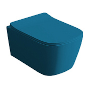 ArtCeram A16 Унитаз подвесной 36x52 см, смыв торнадо, покрытие Saniglaze, цвет: blue avio ASV006 38 00