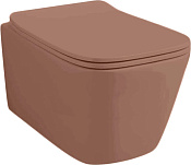 ArtCeram A16 Унитаз подвесной 36x52 см, смыв торнадо, покрытие Saniglaze, цвет: brown tortora ASV006 40 00