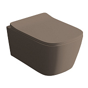 ArtCeram A16 Унитаз подвесной 36x52 см, смыв торнадо, покрытие Saniglaze, цвет: brown matera ASV006 41 00