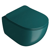 ArtCeram File 2.0 Унитаз подвесной 37x52 см, смыв торнадо, покрытие Saniglaze, цвет: green foresta FLV006 43 00