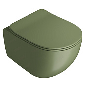 ArtCeram File 2.0 Унитаз подвесной 37x52 см, смыв торнадо, покрытие Saniglaze, цвет: green salvia FLV006 44 00