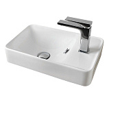 ArtCeram Lavamani Раковина подвесная 45x27x14h см, 1 отверстие, с переливом, цвет: matt white LML003 05 00