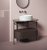 ArtCeram Flair 4.0 Столешница мраморная 95x48 см, цвет: emperador dark TFA010 92