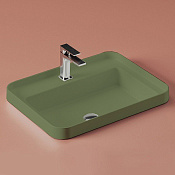 ArtCeram Fuori Scala Раковина встраиваемая сверху 60x45 см, 1 отв., без перелива, цвет: green salvia TFL034 44 00
