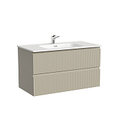 Sancos Snob R Тумба под раковину, подвесная 89х44,5х50h см, два ящика с доводчиком, цвет: beige soft SNR90CE