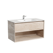 Sancos Marmi Тумба под раковину подвесная 89х52h см, ящик и ниша, цвет: дуб галифакс натуральный мат MR1.090EG