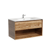Sancos Marmi Тумба под раковину подвесная 89х44,5х52h см, один ящик и ниша, цвет: дуб чарльстон мат. MR1.090ECH