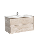 Sancos Marmi Тумба под раковину, подвесная 89х52h см, два ящика, цвет: дуб галифакс натуральный мат. MR2.090EG