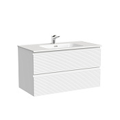 Sancos Folk Тумба под раковину, подвесная 89х44,5х50h см, два ящика с доводчиком, цвет: bianco FL90W