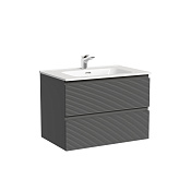 Sancos Folk Тумба под раковину, подвесная 69х44,5х50h см, два ящика с доводчиком, цвет: grey soft FL70GS