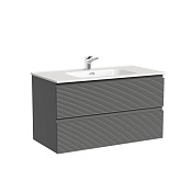 Sancos Folk Тумба под раковину, подвесная 89х44,5х50h см, два ящика с доводчиком, цвет: grey soft FL90GS